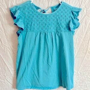 Loft Light Blue Cotton Top